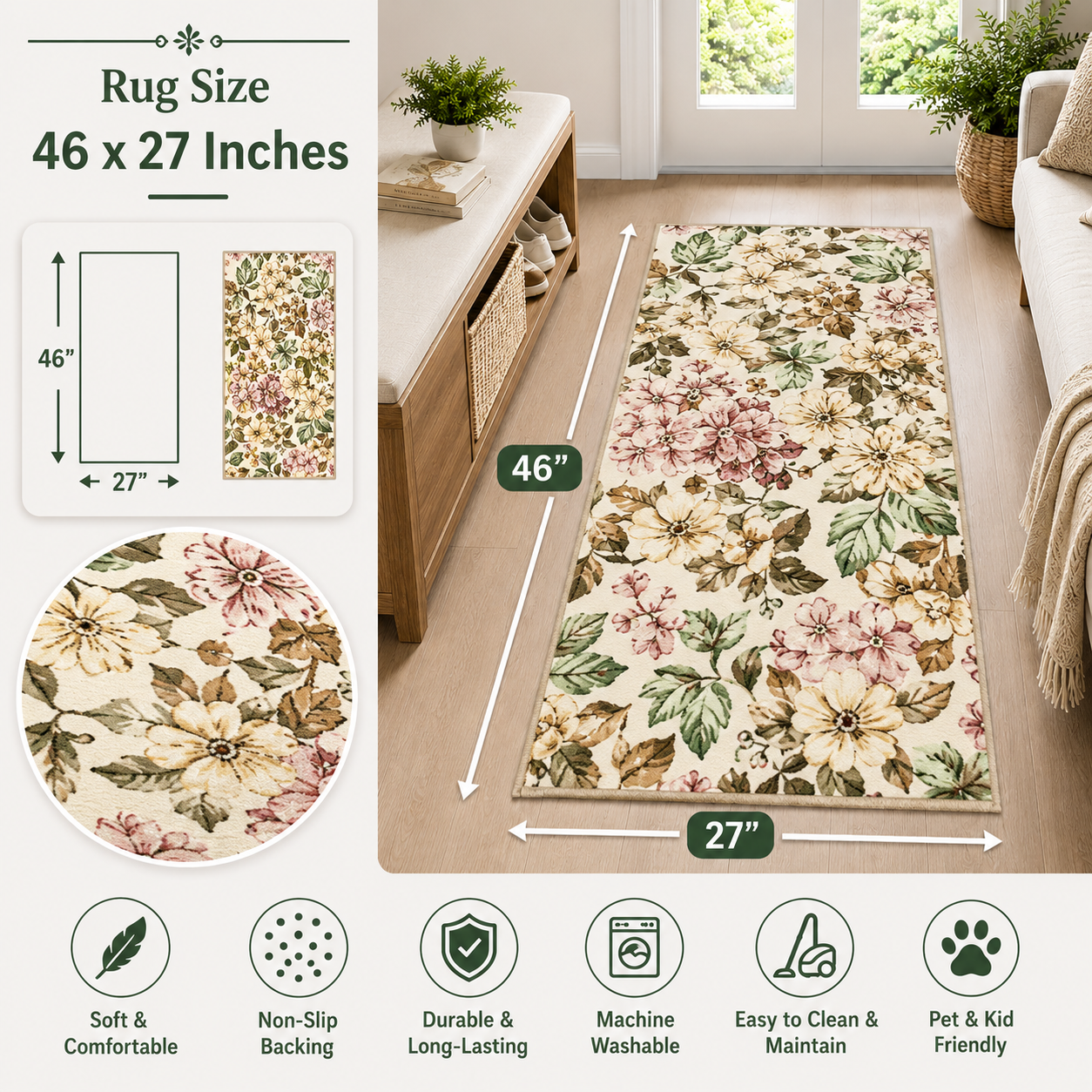 Garden Blossom Symphony Rug