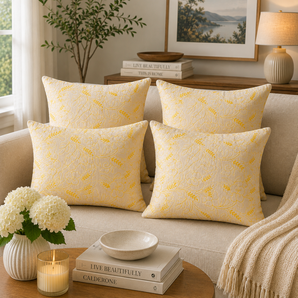 Honeyvine brown Cushion Cover