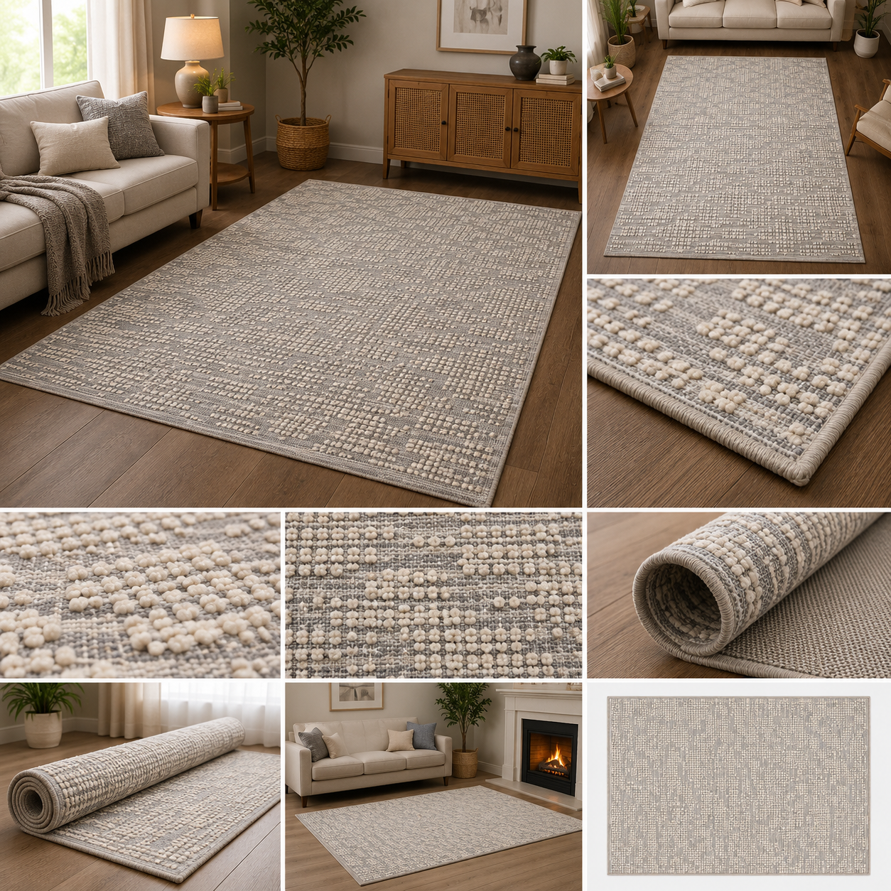 Nordic Texture Weave Rug