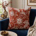 Handcrafted Garden Embroidered Linen Cushion Cover