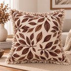 Whispering Petals Cotton Blend Cushion Cover