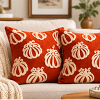 Pumpkin Fall Pillow Covers – Autumn Harvest Decorative Throw Pillow Covers - pack of 2