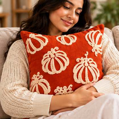 Pumpkin Fall Pillow Covers – Autumn Harvest Decorative Throw Pillow Covers - pack of 2