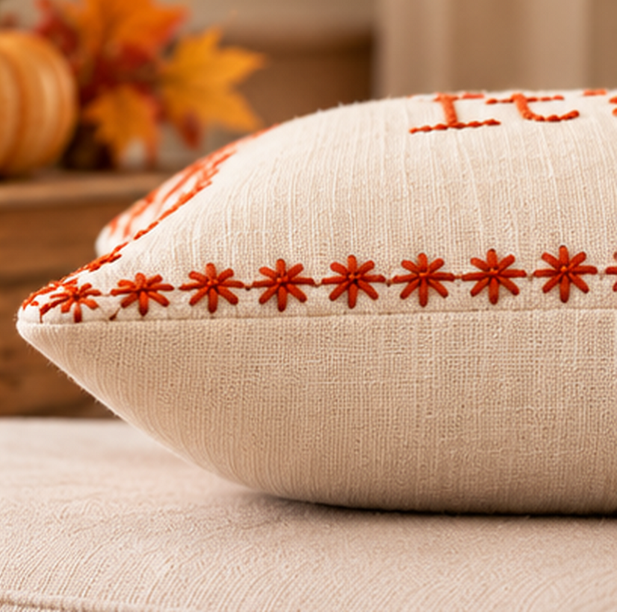 Fall Y’all Lumbar Cushion Cover – Autumn Decorative Accent Pillow -pack of 2