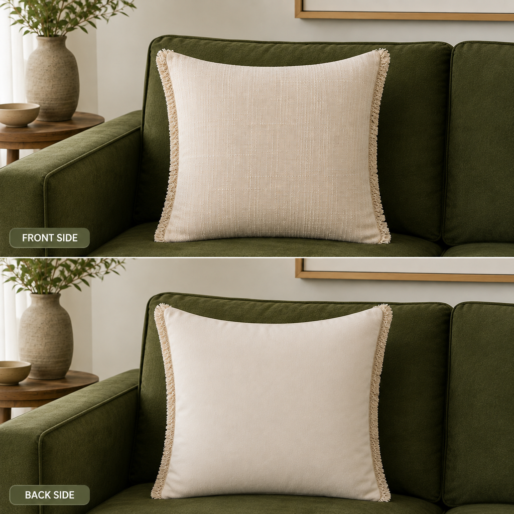 Timeless Weave Handwoven Cotton Cushion Cover