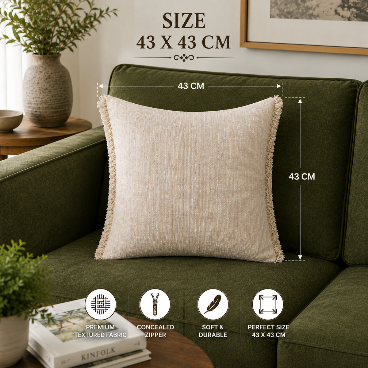 Timeless Weave Handwoven Cotton Cushion Cover