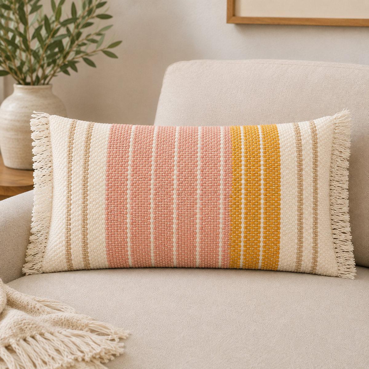 Artisan Grace Decorative Handwoven Cushion Cover