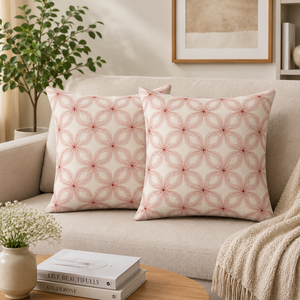 Floral Geometry Luxe Blue