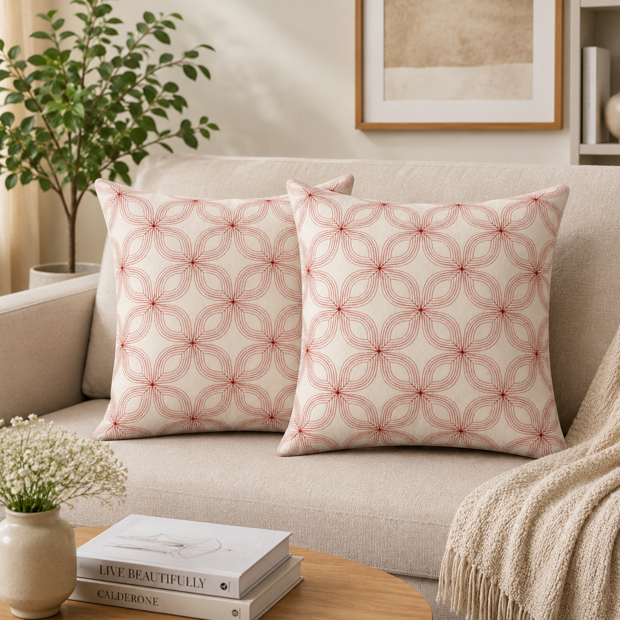 Floral Geometry Luxe Blue