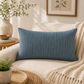 Maison Indigo Tufted Cotton Lumbar Cushion Cover