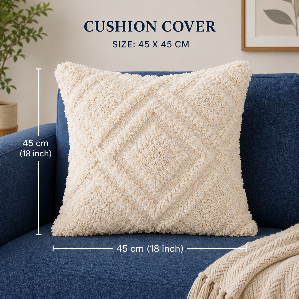 Diamond Drift Tufted Cushion Cover