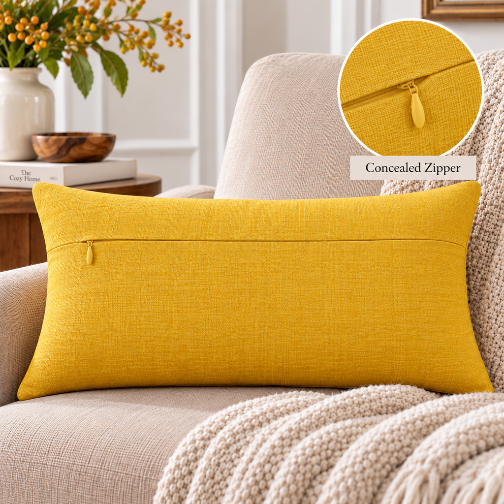 Thankful Autumn Lumbar Pillow Cover – Fall Decorative Accent Cushion– Pack of 2