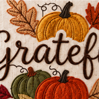 Grateful Harvest Pumpkin Cushion Cover – Autumn Patchwork Decorative Pillow - pack of 2