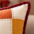 Grateful Harvest Pumpkin Cushion Cover – Autumn Patchwork Decorative Pillow - pack of 2