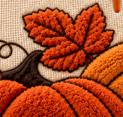 Hello Pumpkin Fall Embroidered Throw Pillow Cover – Autumn Harvest Décor- pack of 2