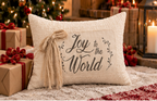 Joyful Noel Christmas Lumbar Pillow Cover – Festive Holiday Decorative Accent Pillow- pack of 2