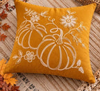 Pumpkin Harvest Throw Cushion Cover – Autumn Fall Decorative Accent Pillow - pack of 2