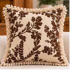 Botanical Haven Hand Block Printed Cotton Cushion Cover