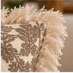 Botanical Haven Hand Block Printed Cotton Cushion Cover
